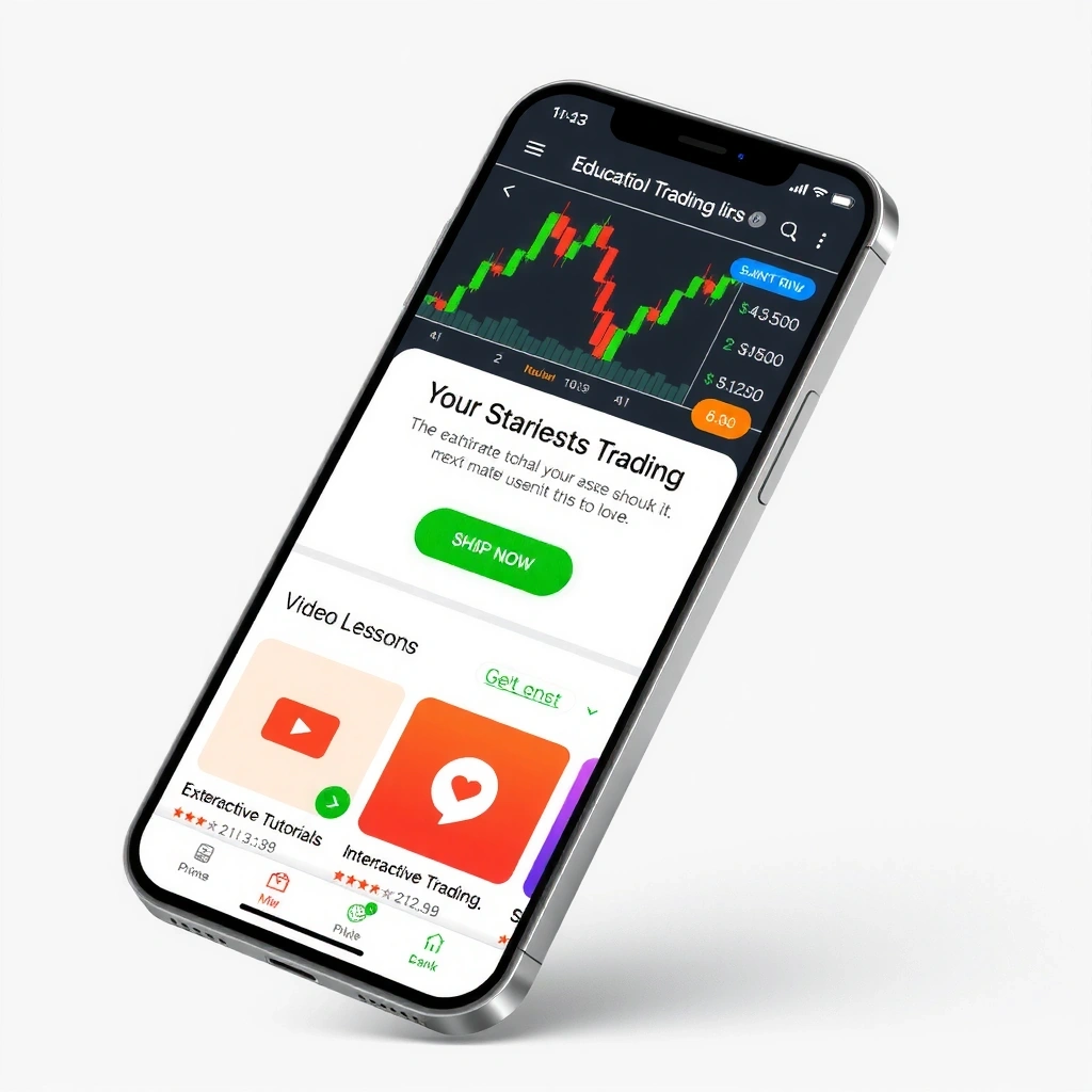 Educational trading content on mobile